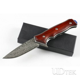 Blue edge VG10 Damascus steel folding knife UD405173 